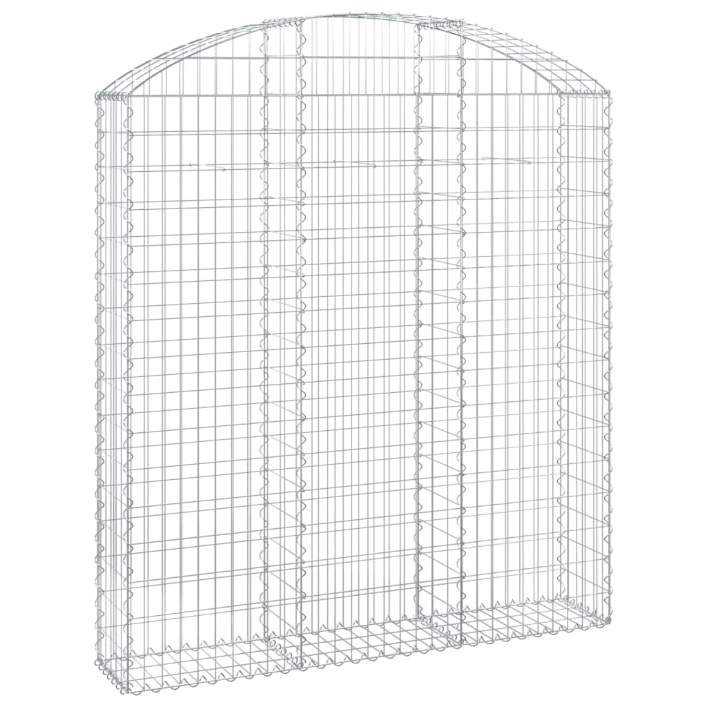 vidaXL Panier de gabions arqué 150x30x160/180 cm Fer galvanisé