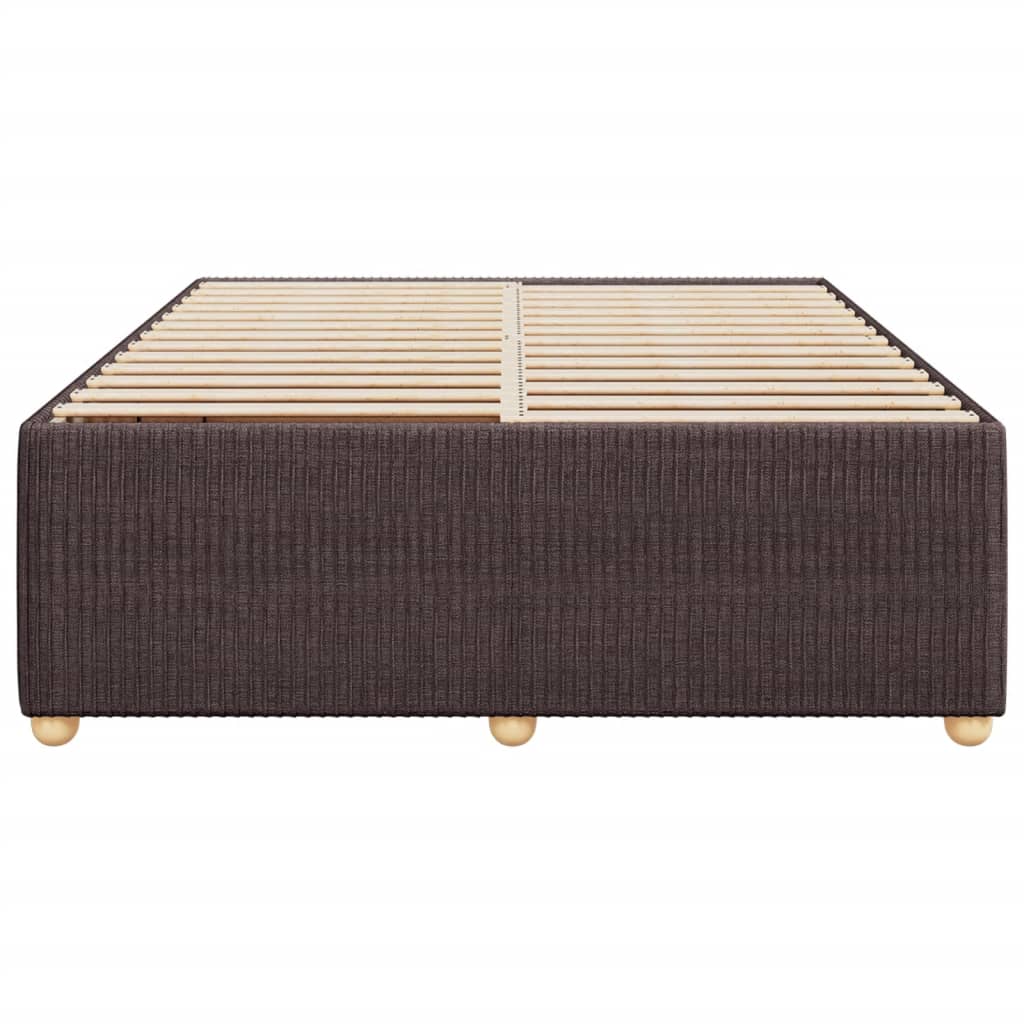 vidaXL Cadre de lit sans matelas marron foncé 140x200 cm tissu