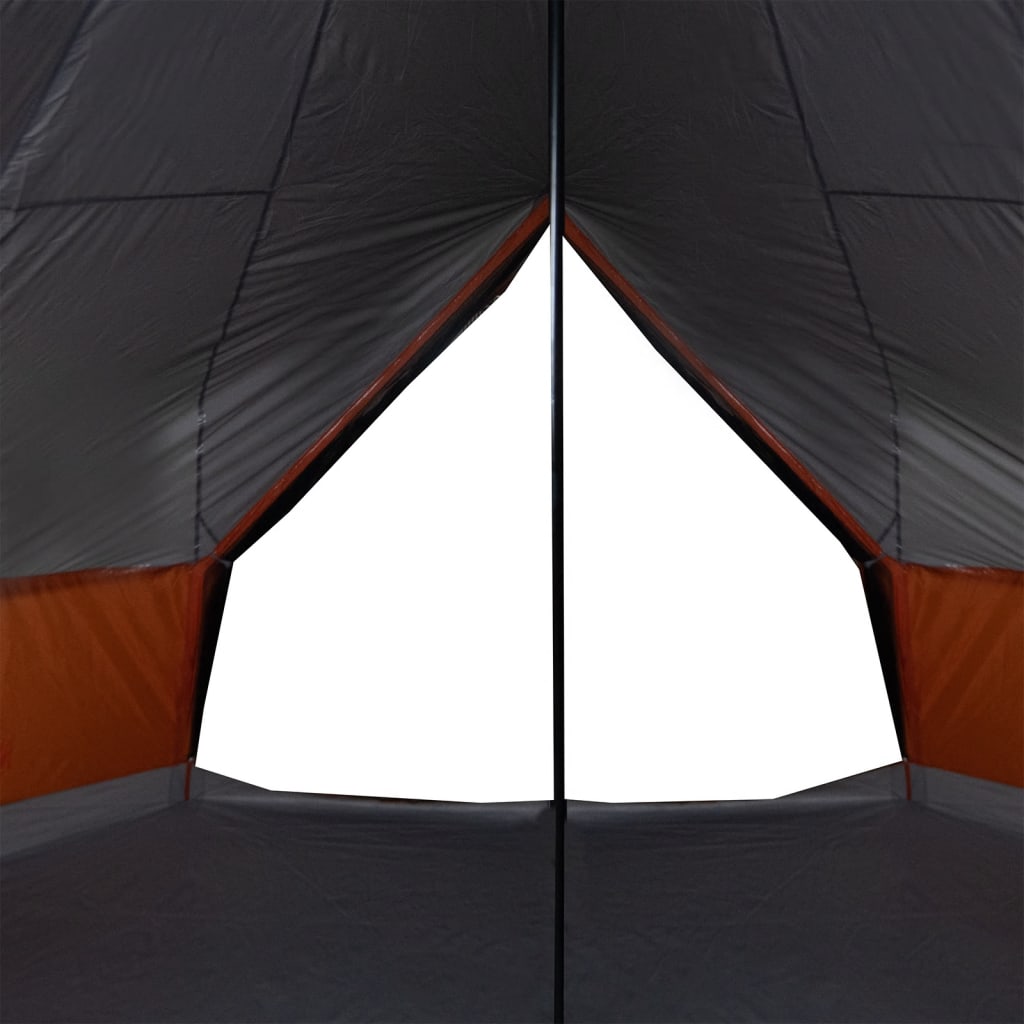 vidaXL Tente familiale tipi 6 personnes gris et orange imperméable