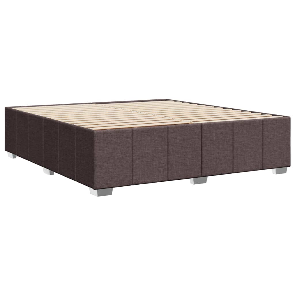 vidaXL Cadre de lit sans matelas marron foncé 180x200 cm tissu