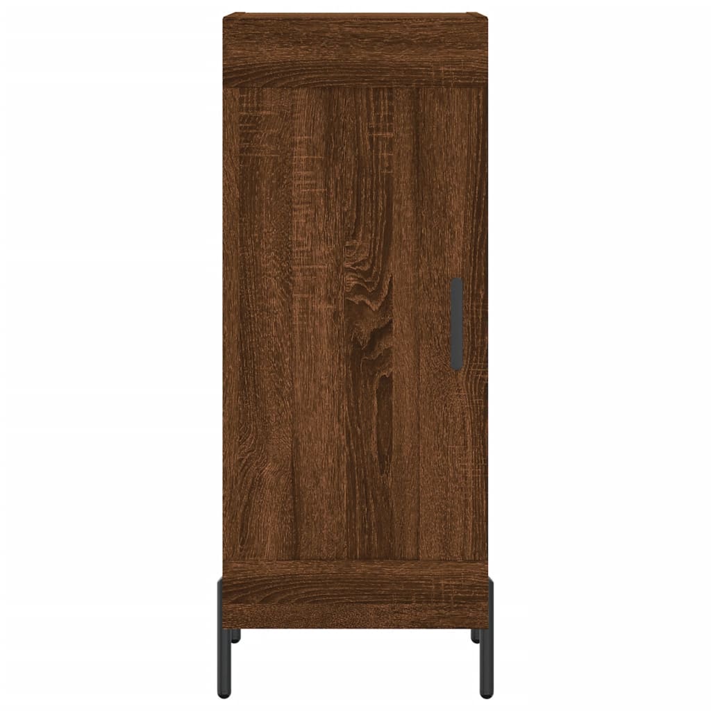 vidaXL Buffet haut Chêne marron 34,5x34x180 cm Bois d'ingénierie