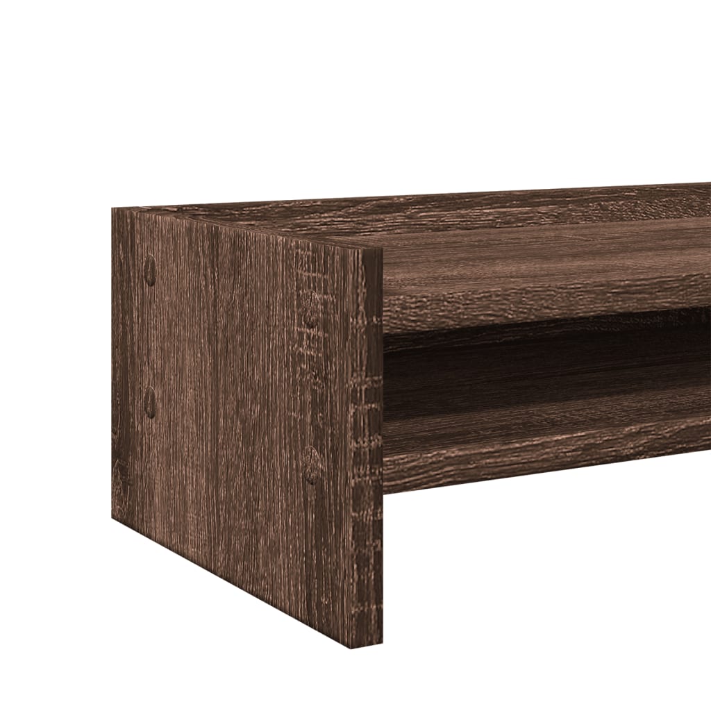 vidaXL Support de moniteur chêne marron 100x24x16 cm bois d'ingénierie