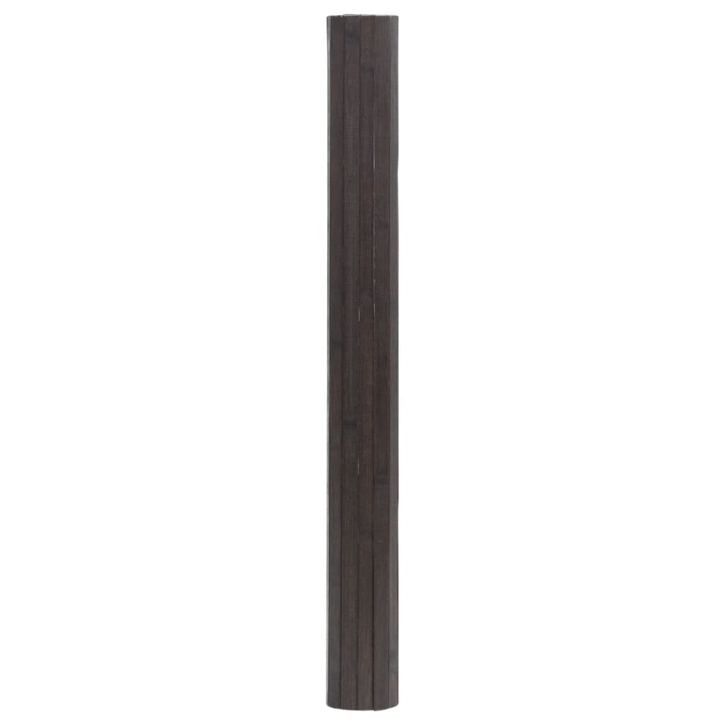 vidaXL Tapis rectangulaire marron foncé 100x200 cm bambou