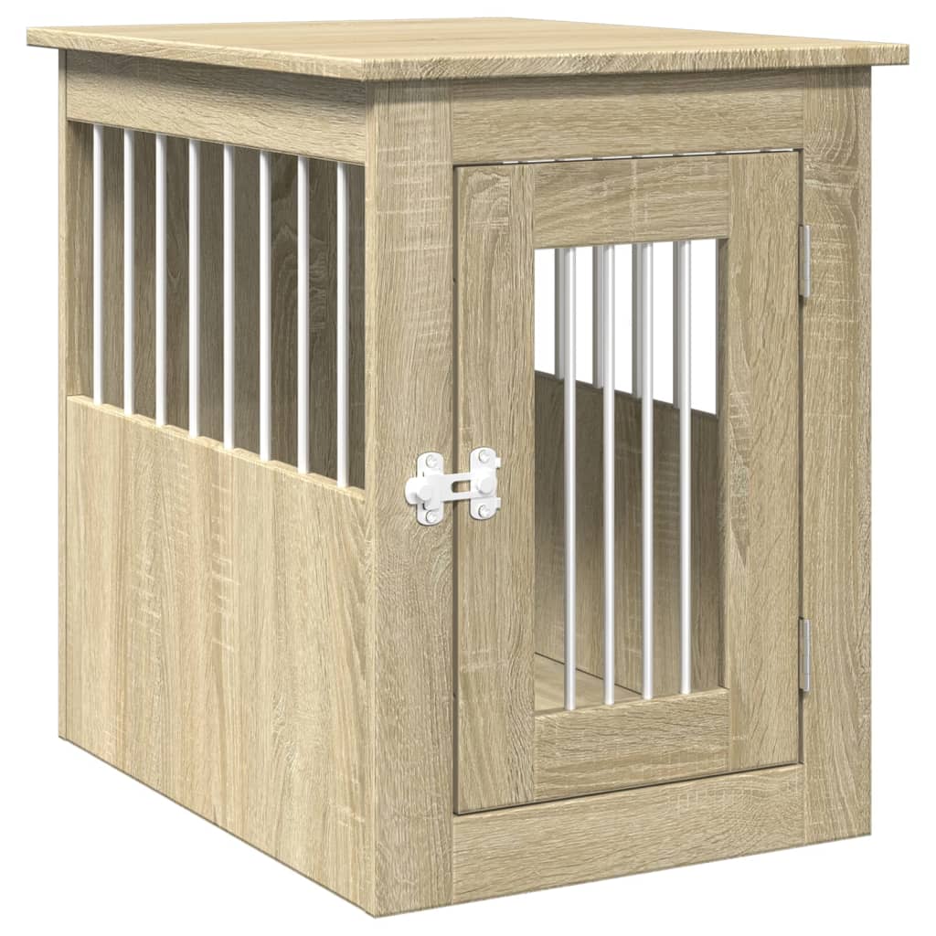 vidaXL Meuble de cage pour chiens chêne sonoma 45x62x59 cm