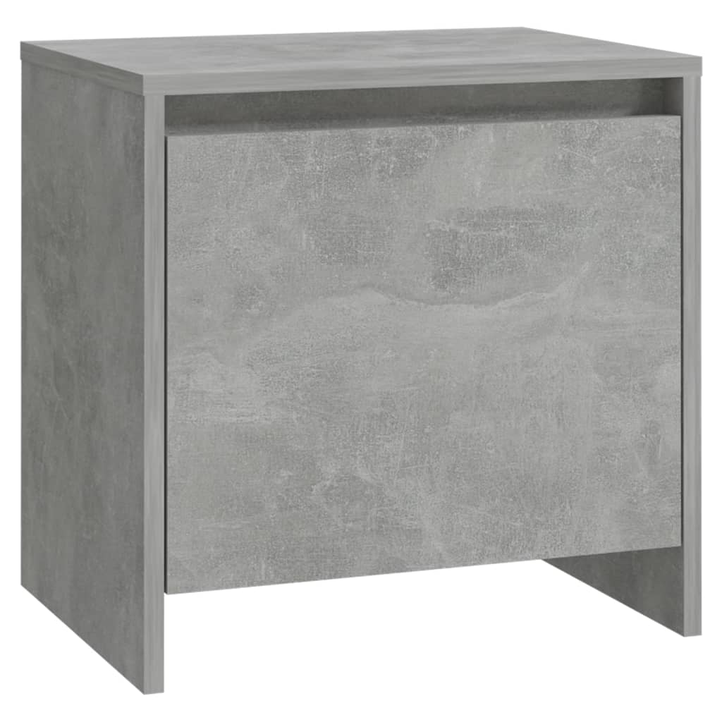 vidaXL Table de chevet gris béton 45x34x44,5 cm bois d'ingénierie