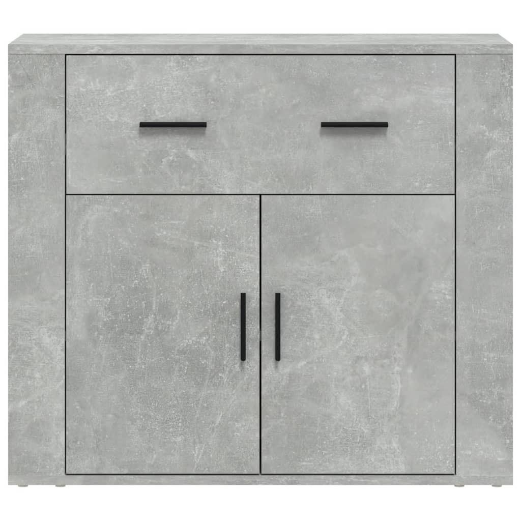 vidaXL Buffet Gris béton 80x33x70 cm Bois d'ingénierie