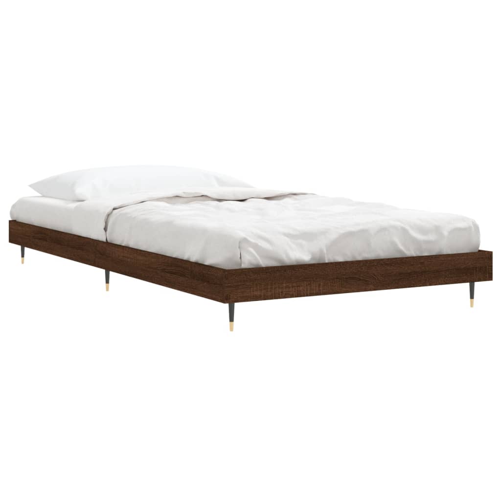 vidaXL Cadre de lit sans matelas chêne marron 100x200 cm