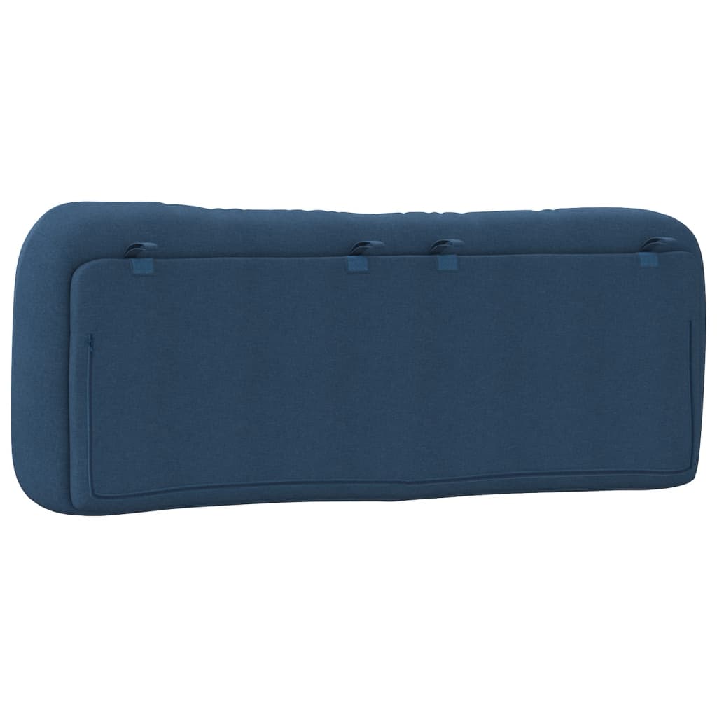 vidaXL Coussin de tête de lit bleu 140 cm tissu