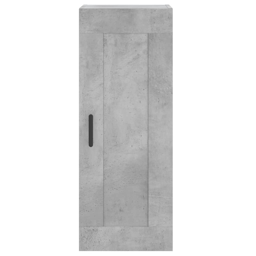 vidaXL Buffet haut Gris béton 34,5x34x180 cm Bois d'ingénierie