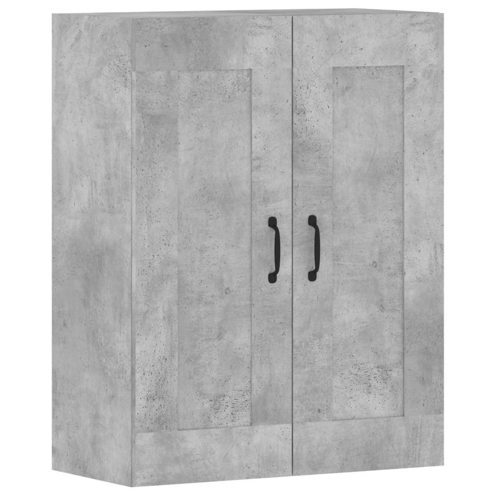 vidaXL Armoires murales 2 pcs gris béton bois d'ingénierie