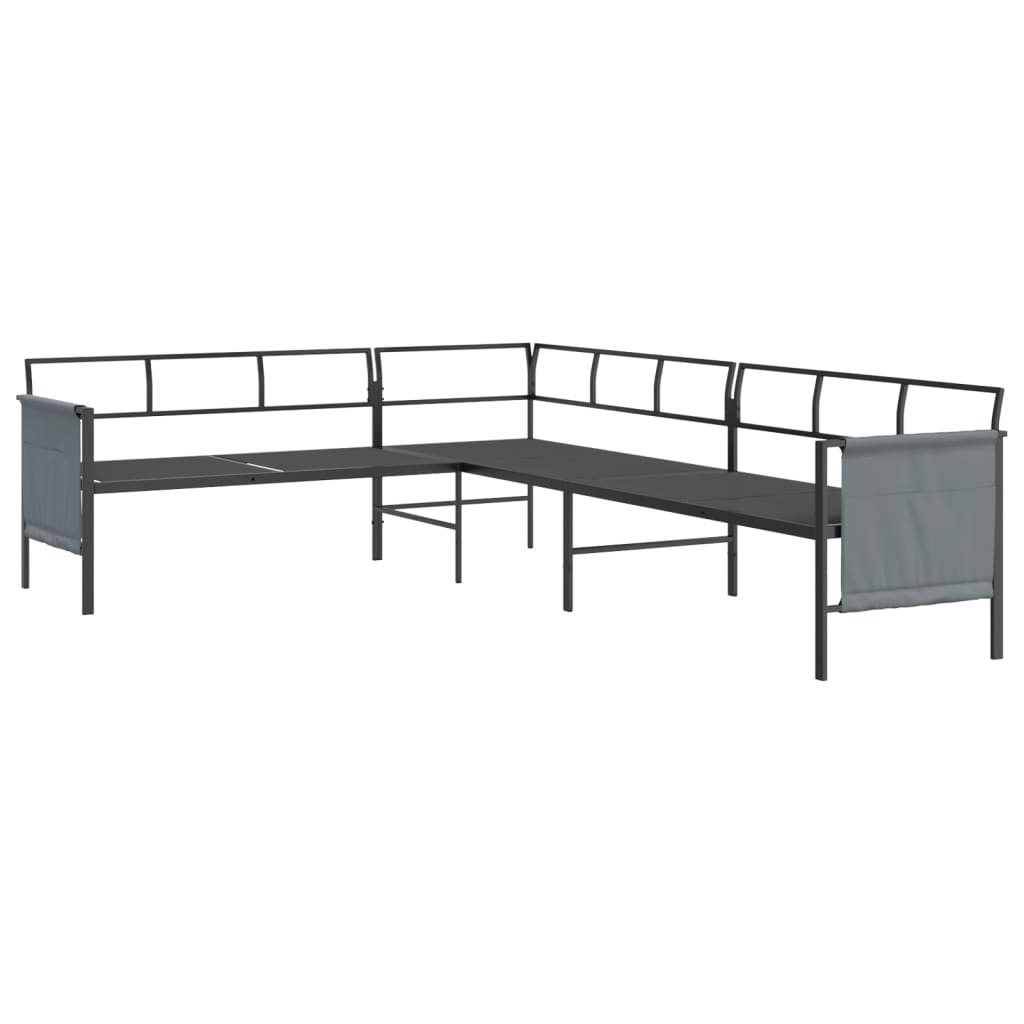 vidaXL Ensemble à manger de jardin 2 pcs anthracite acier