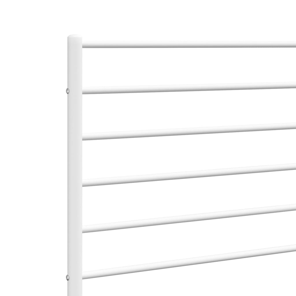 vidaXL Tête de lit métal blanc 193 cm