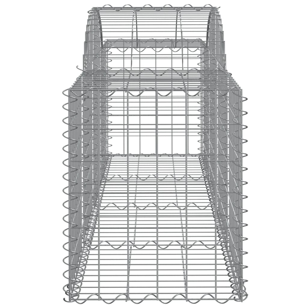 vidaXL Paniers à gabions arqués 11 pcs 200x50x60/80 cm Fer galvanisé