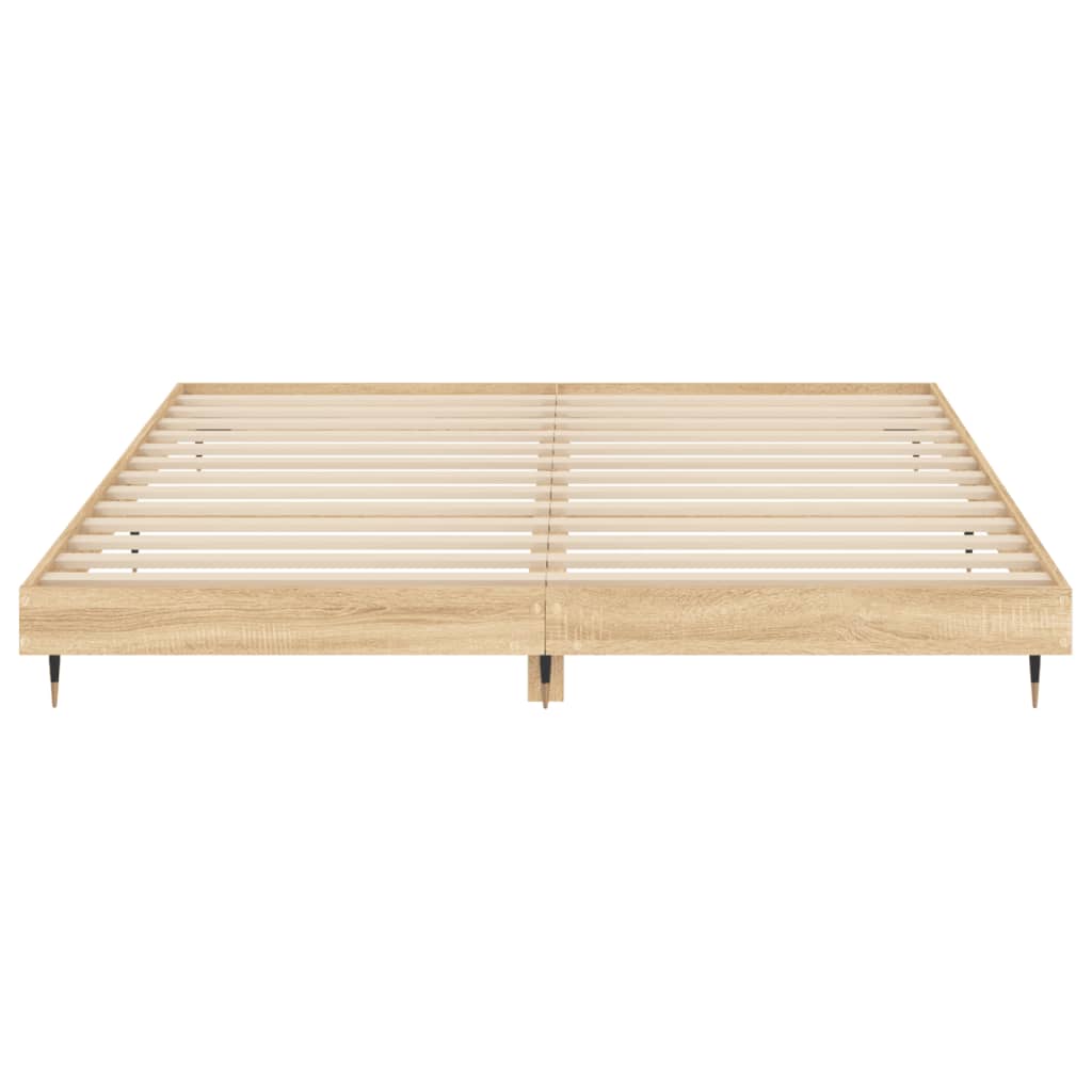 vidaXL Cadre de lit sans matelas chêne sonoma 200x200 cm