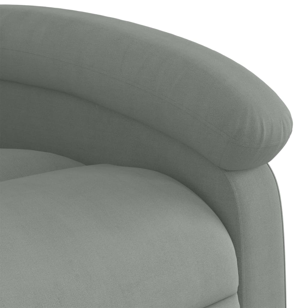 vidaXL Fauteuil inclinable gris clair velours