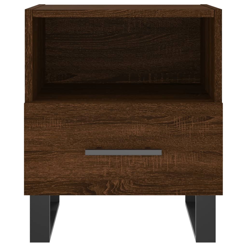 vidaXL Table de chevet chêne marron 40x35x47,5 cm bois d’ingénierie