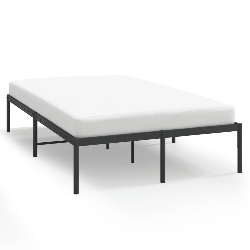 vidaXL Cadre de lit métal sans matelas noir 120x200 cm