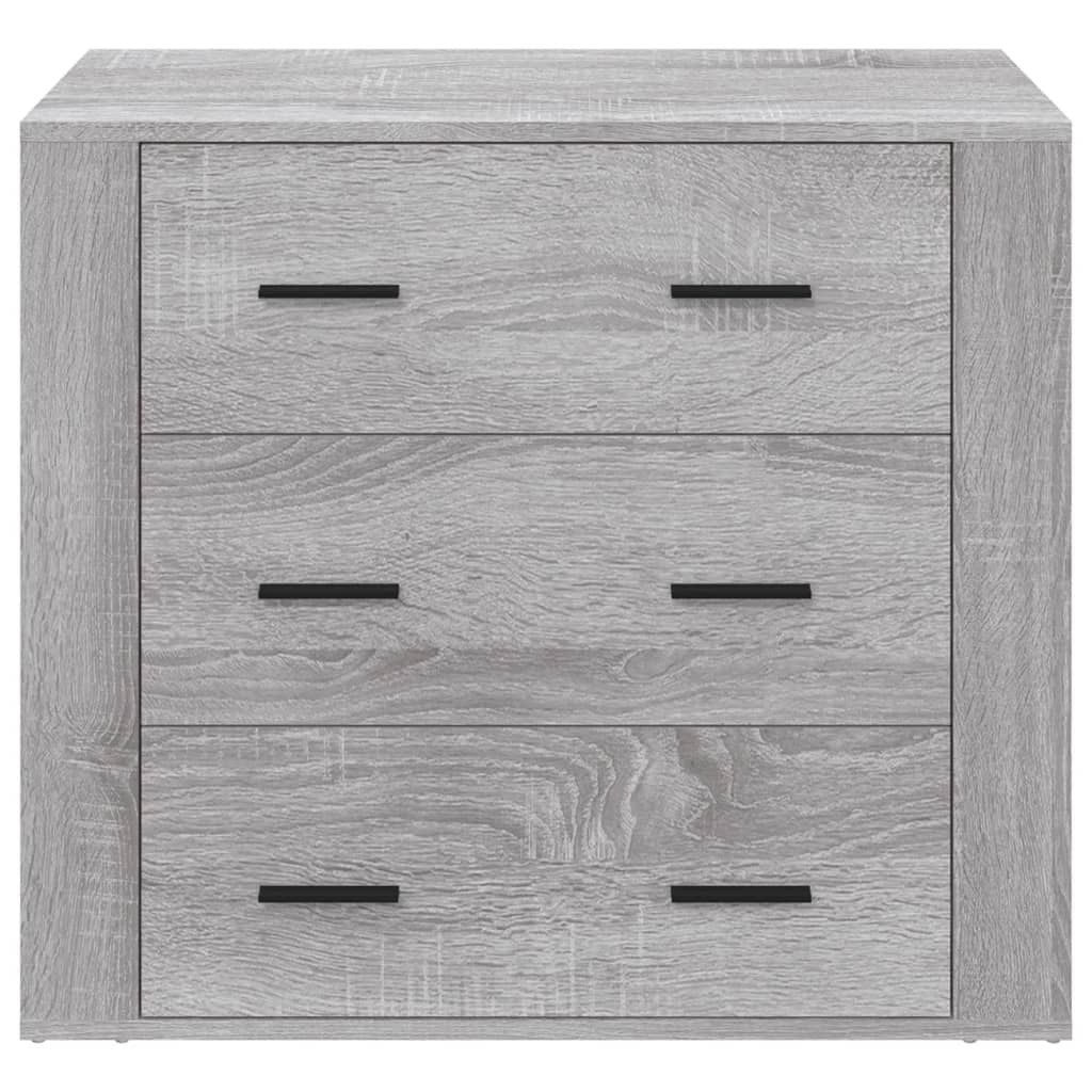 vidaXL Buffet Sonoma gris 80x33x70 cm Bois d'ingénierie