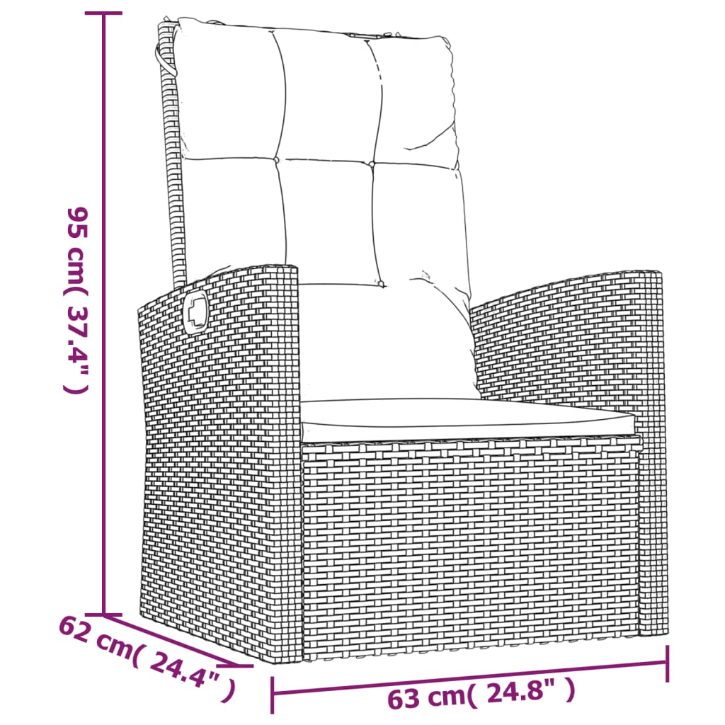 vidaXL Salon de jardin 3 pcs avec coussins Noir Résine tressée