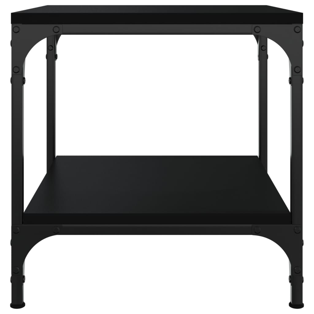 vidaXL Tables d'appoint 2 pcs Noir 40x40x40 cm Bois d'ingénierie