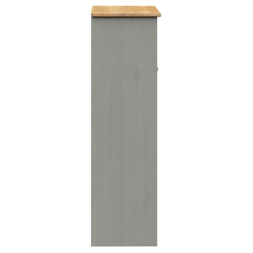 vidaXL Dessus de commode VIGO gris 78x30x100 cm bois massif de pin