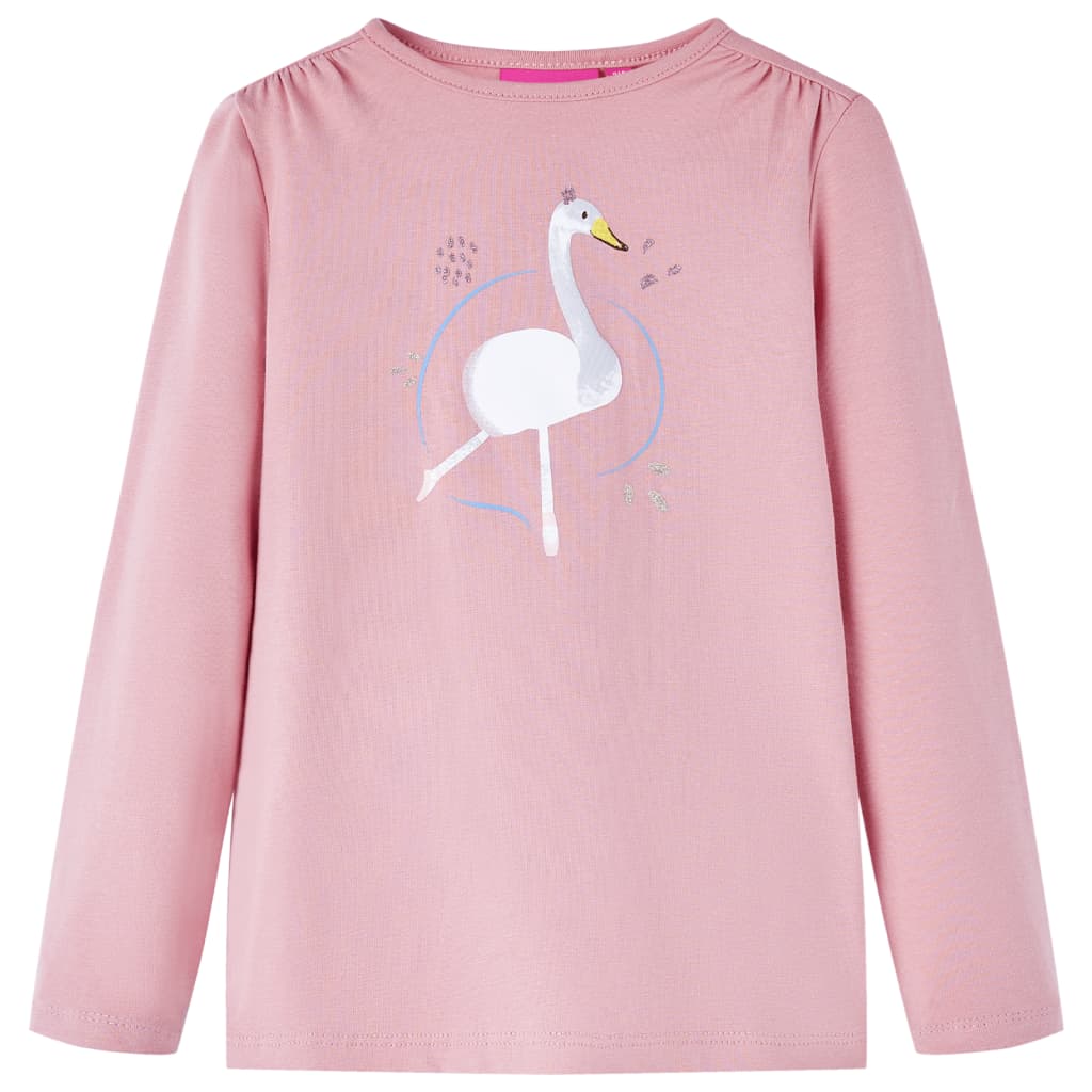 T-shirt enfants à manches longues rose clair 116