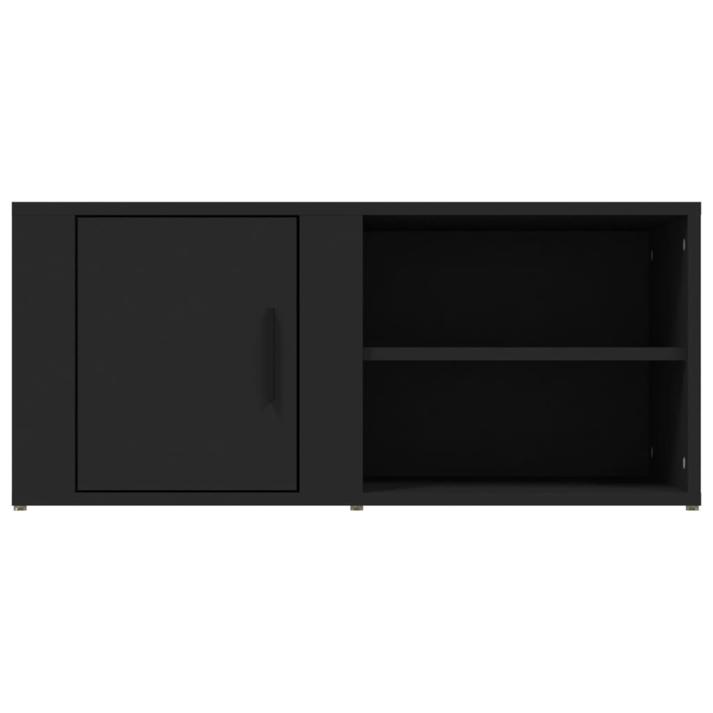 vidaXL Meubles TV 2 pcs Noir 80x31,5x36 cm Bois d'ingénierie