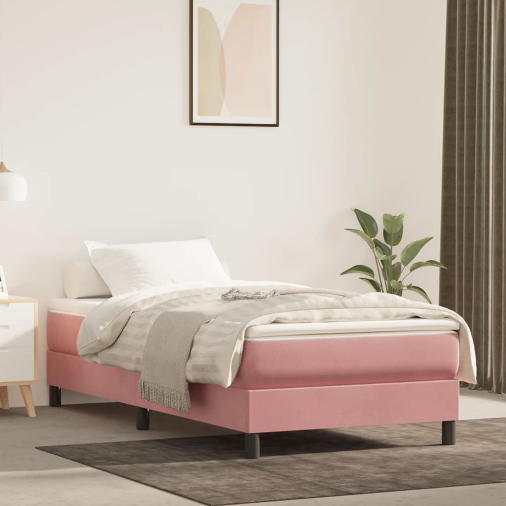 vidaXL Matelas à ressorts ensachés pour enfants rose 80x160 cm velours