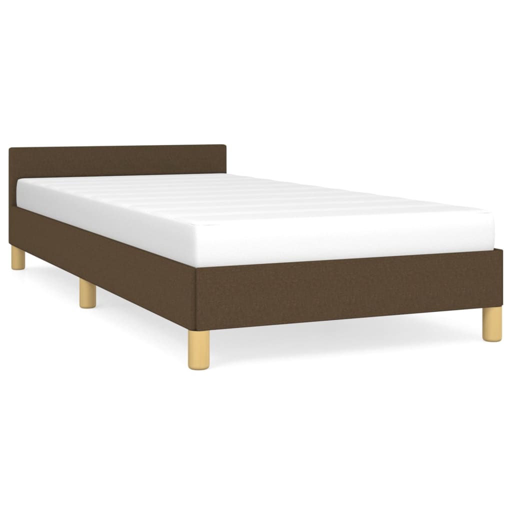 vidaXL Cadre de lit sans matelas marron foncé 80x200 cm tissu