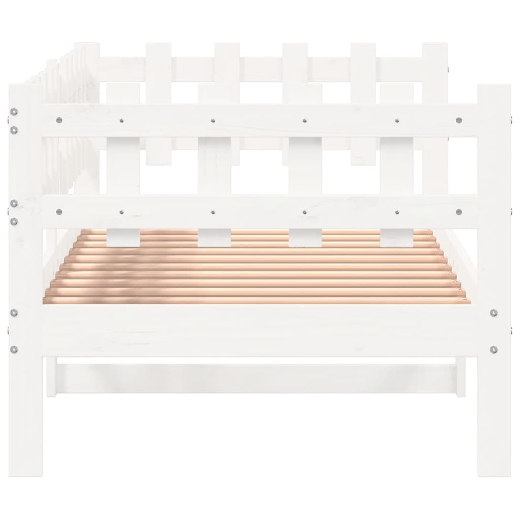 vidaXL Lit de jour sans matelas blanc 90x190 cm bois de pin massif