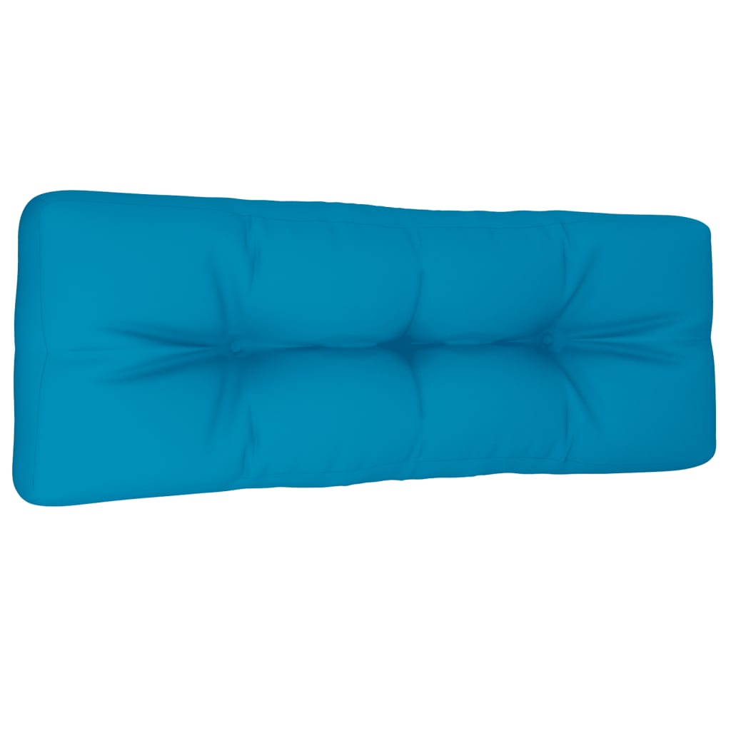 vidaXL Coussin de palette bleu clair 120x40x12 cm tissu