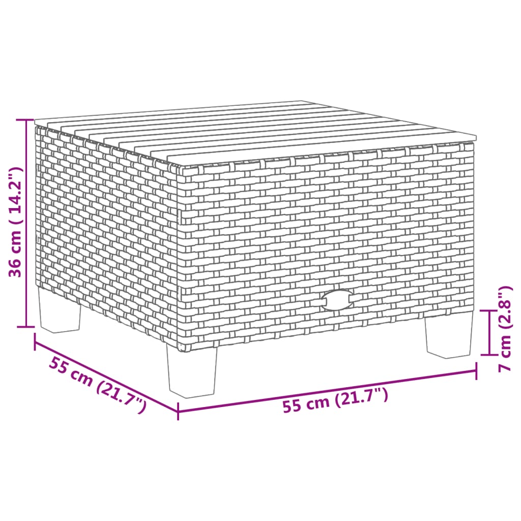 vidaXL Salon de jardin avec coussins 10 pcs gris résine tressée