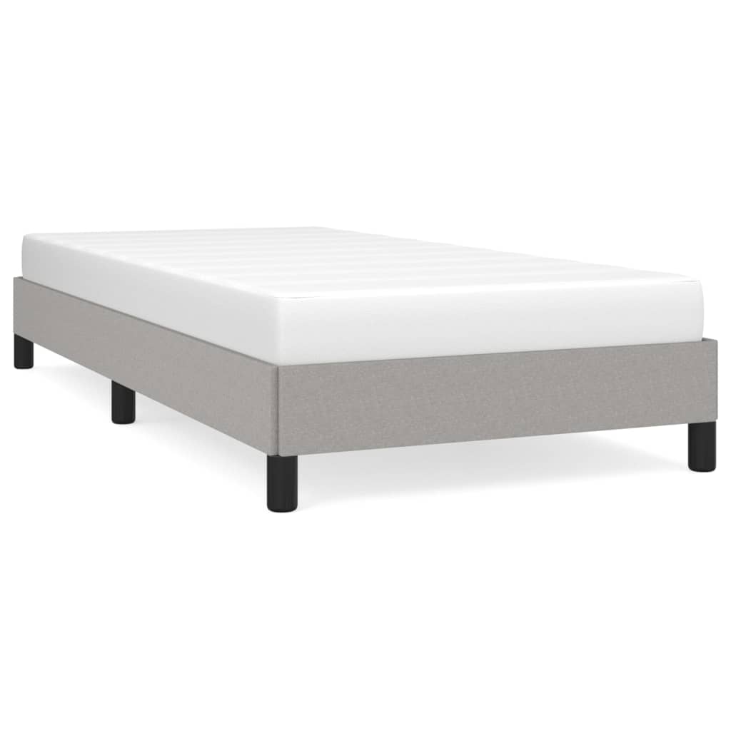 vidaXL Cadre de lit sans matelas gris clair 80x200 cm tissu