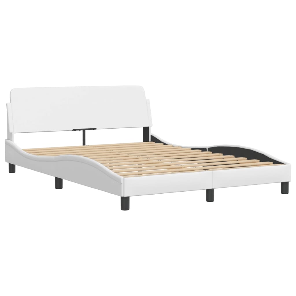 vidaXL Cadre de lit sans matelas blanc 140x200 cm similicuir