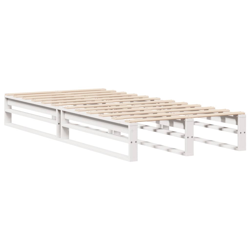 vidaXL Cadre de lit sans matelas blanc 90x200 cm bois de pin massif