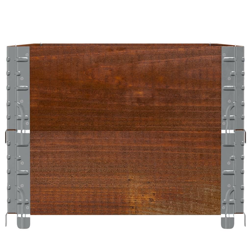 vidaXL Colliers de palette 2 pcs marron 100x50 cm bois de pin solide