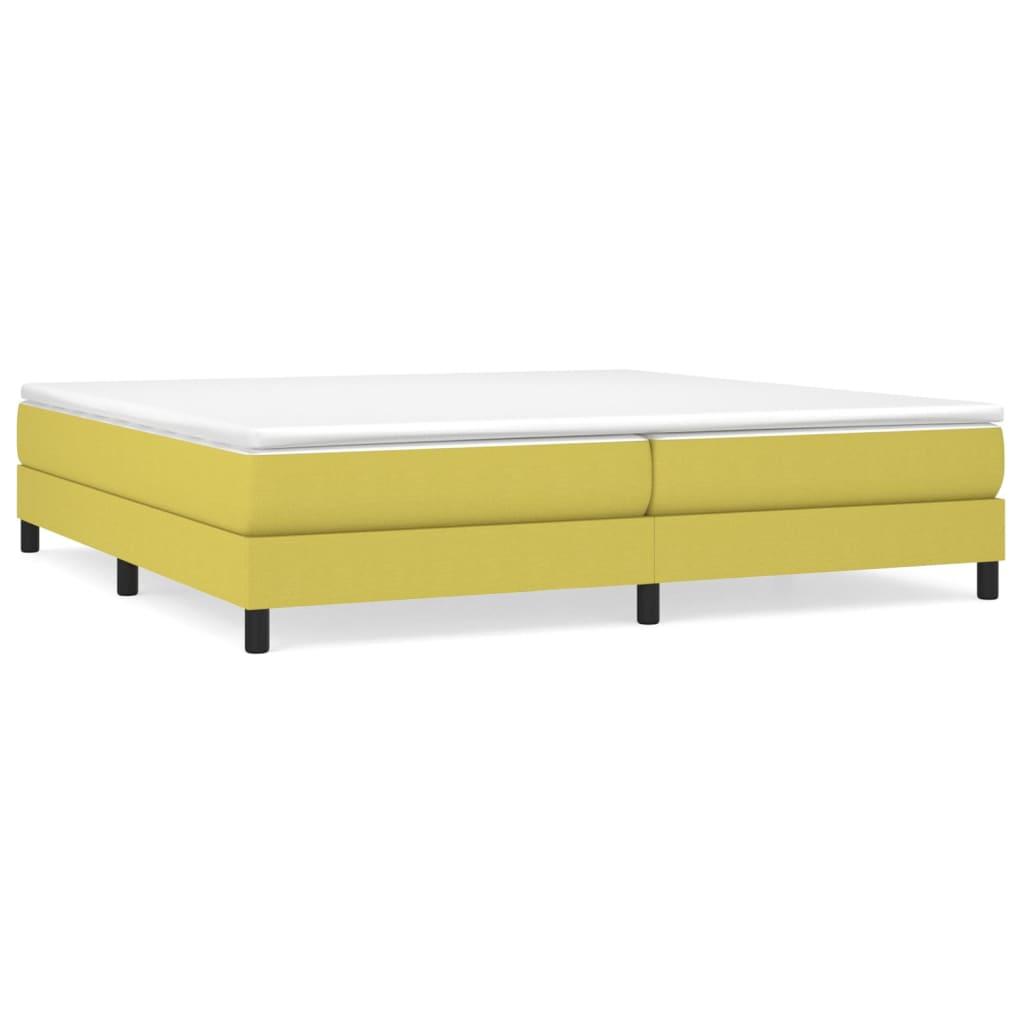 vidaXL Sommier à lattes de lit avec matelas Vert 200x200 cm Tissu