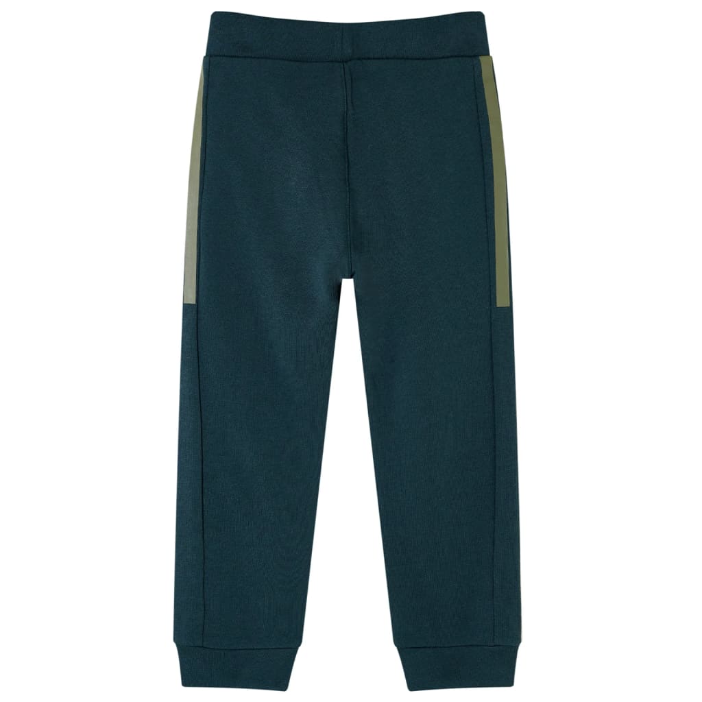 Pantalon de survêtement enfants avec cordon de serrage vert mousse 92