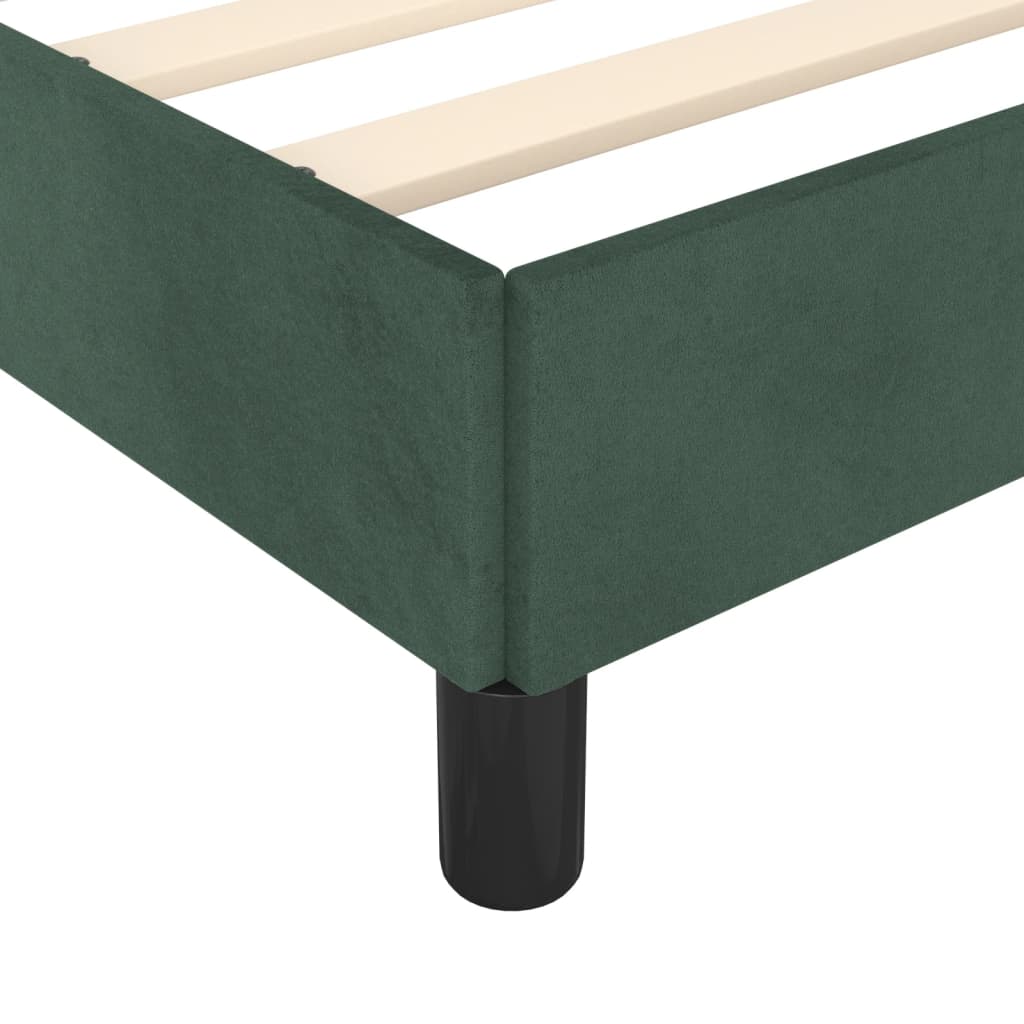 vidaXL Cadre de lit sans matelas vert foncé 120x200 cm velours