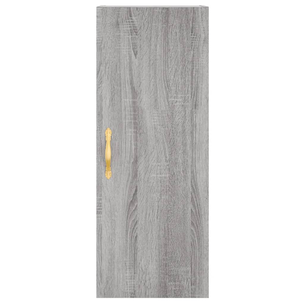 vidaXL Buffet haut Sonoma gris 34,5x34x180 cm Bois d'ingénierie