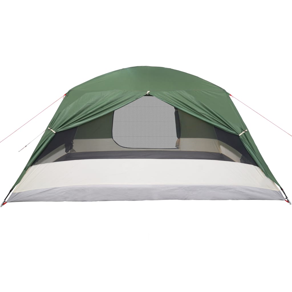 vidaXL Tente de camping avec porche 4 personnes vert imperméable