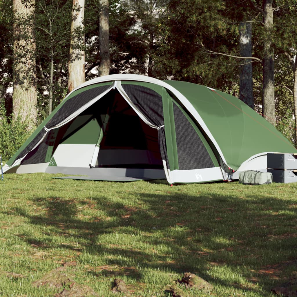 vidaXL Tente de cabine familiale 6 personnes vert imperméable