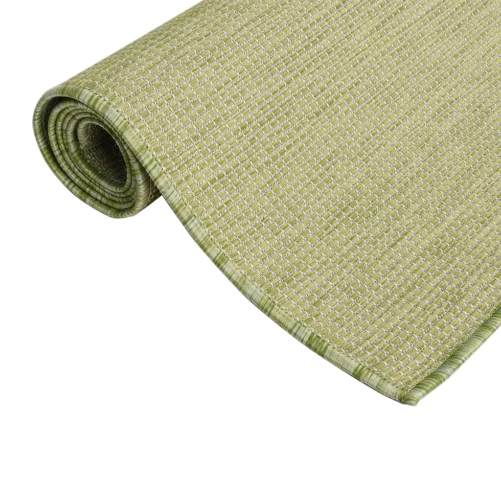 vidaXL Tapis à tissage plat d'extérieur 80x250 cm Vert