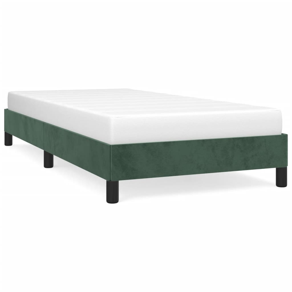 vidaXL Cadre de lit sans matelas vert foncé 90x200 cm velours