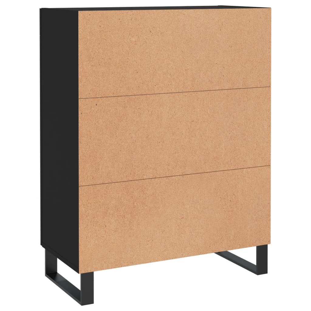 vidaXL Buffet noir 69,5x34x90 cm bois d'ingénierie