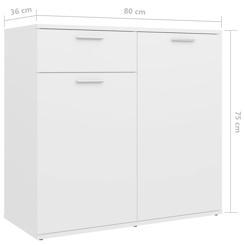 vidaXL Buffet Blanc 160x36x75 cm Bois d'ingénierie