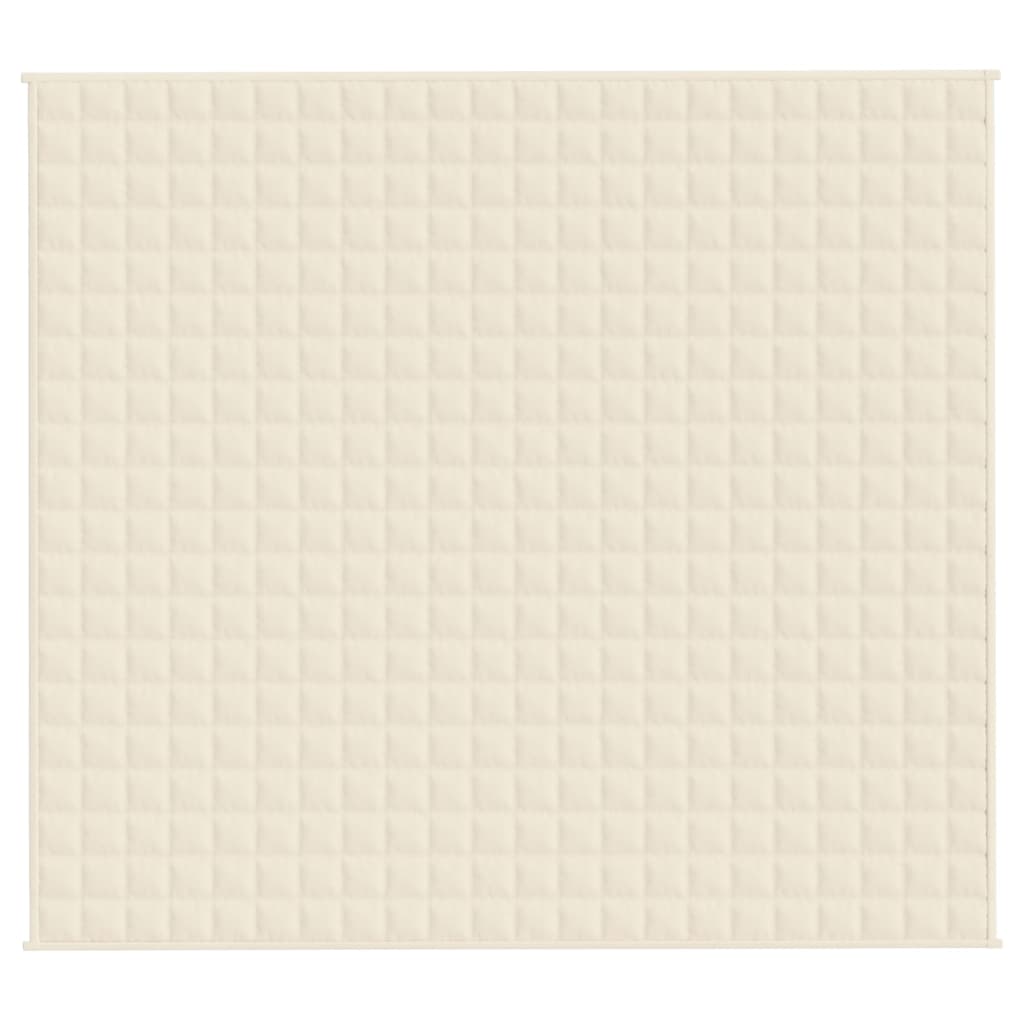 vidaXL Couverture lestée Crème clair 200x230 cm 13 kg Tissu