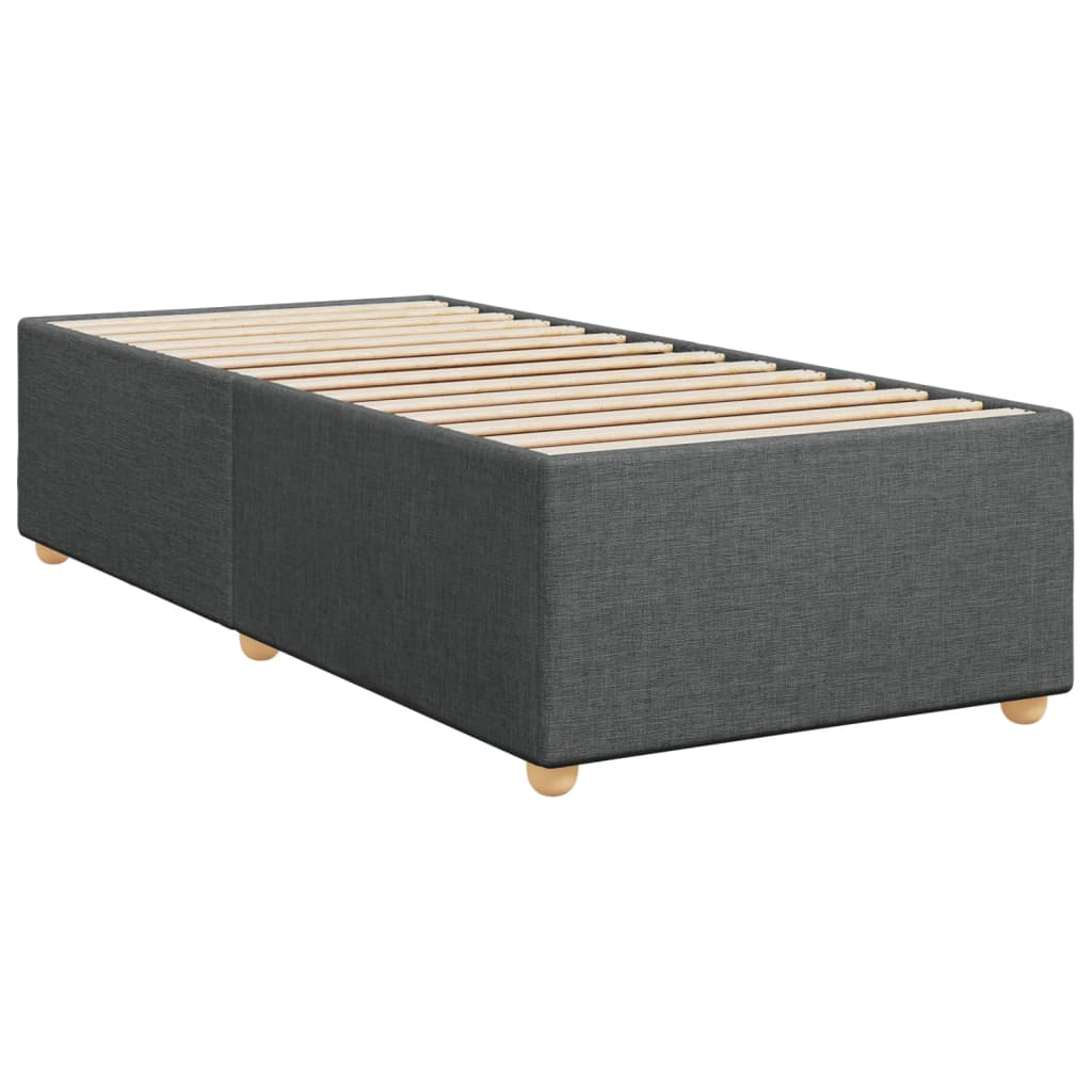 vidaXL Sommier à lattes de lit et matelas Gris foncé 90x190 cm Tissu