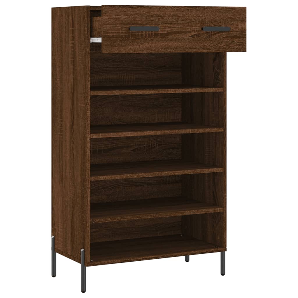 vidaXL Armoire à chaussures chêne marron 60x35x105cm bois d'ingénierie