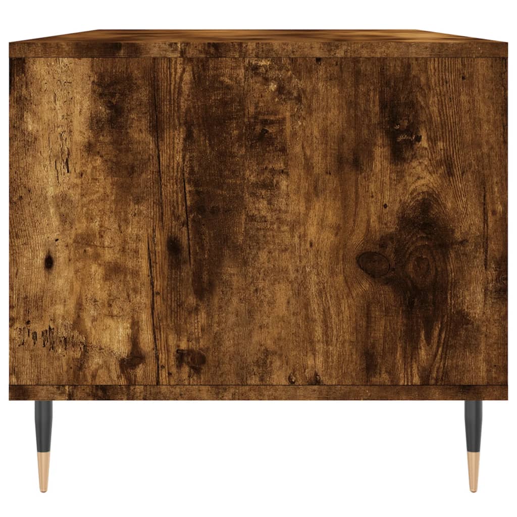 vidaXL Table basse Chêne fumé 90x49x45 cm Bois d'ingénierie